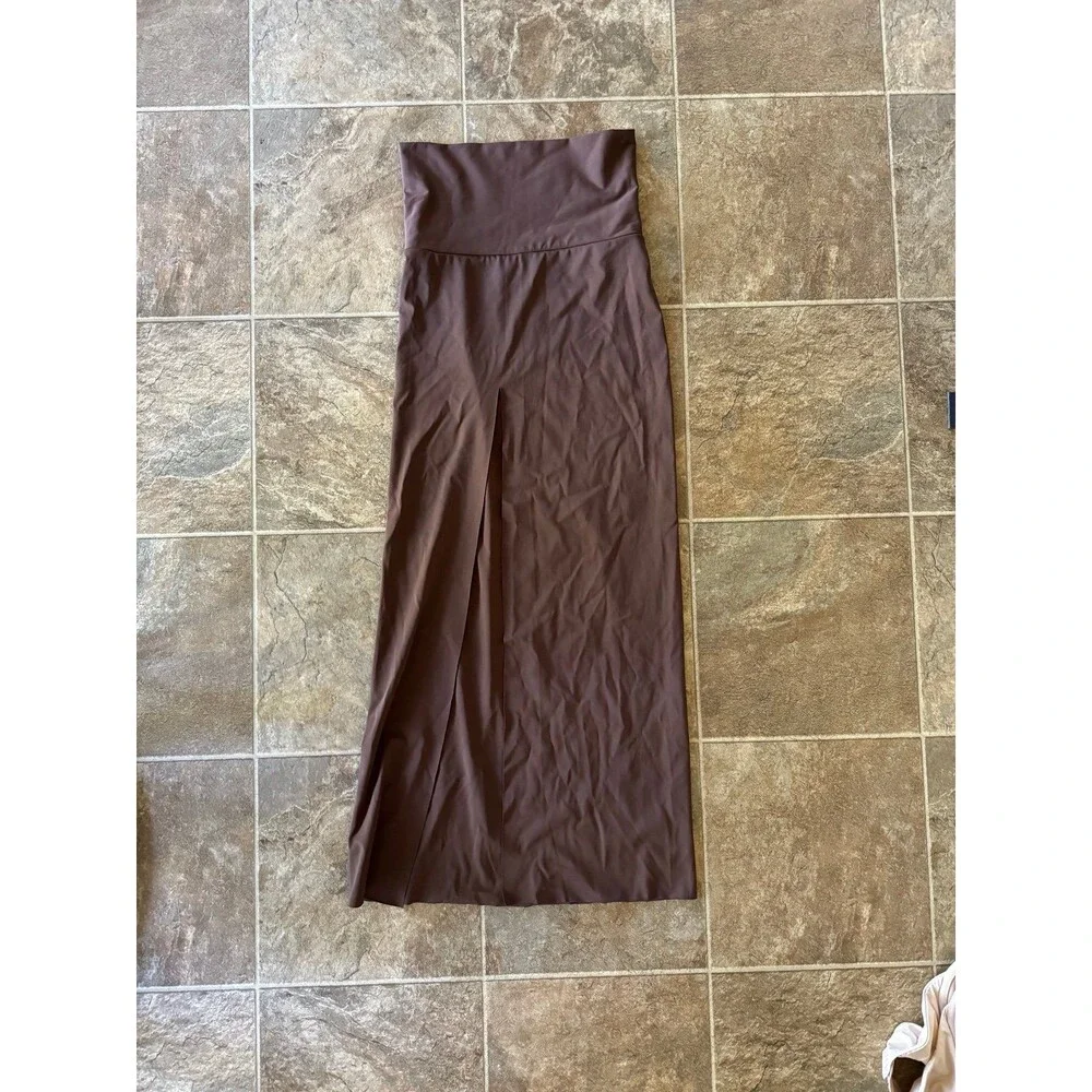 Skims Shaping Swim Long Sarong Skirt Size Small Cocoa